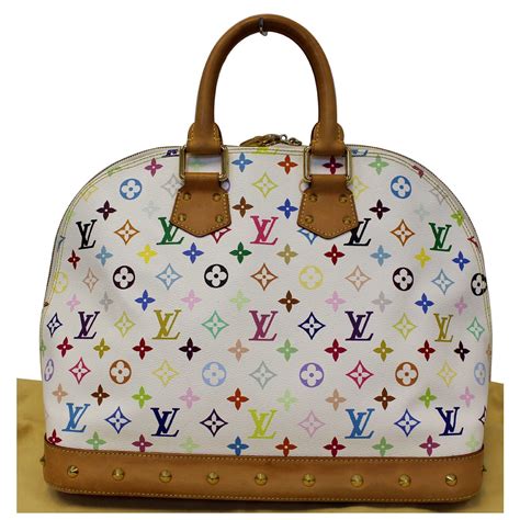 multicolor louis vuitton white bag